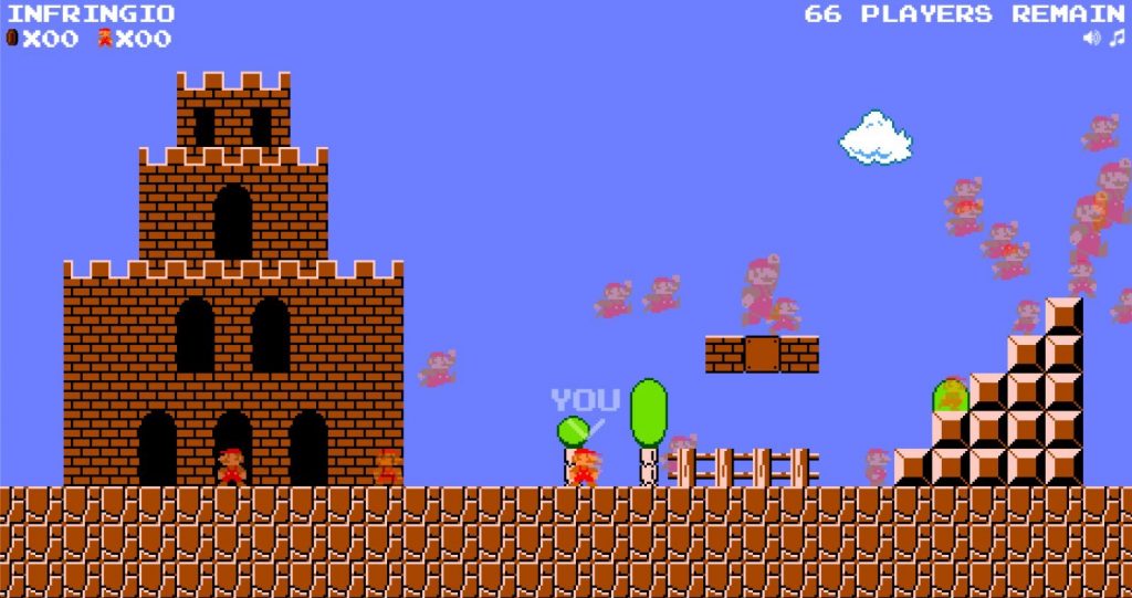 Super Mario Bros unofficially kicks in with the popular 'battle royale' genre