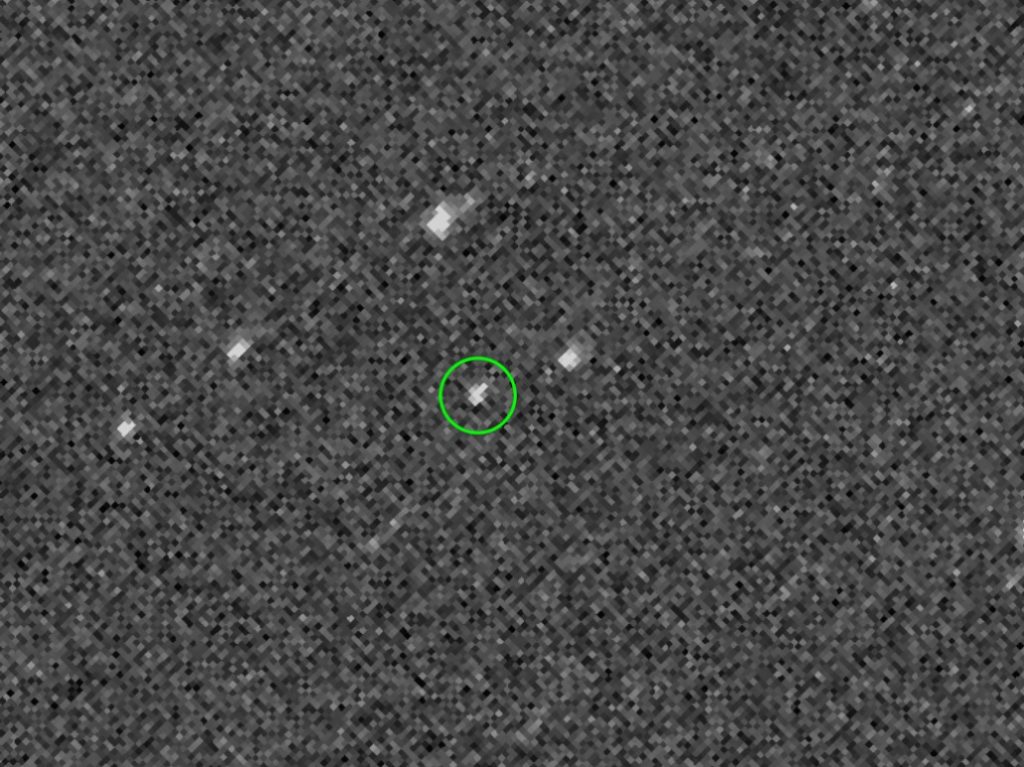 OSIRIS-REx snaps the first photo of asteroid Bennu from just1.4 million kilometers away