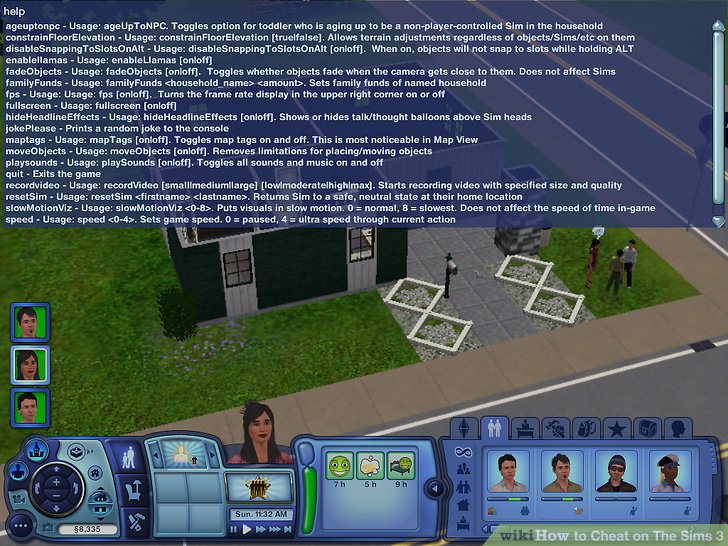 Sims 3 cheat codes